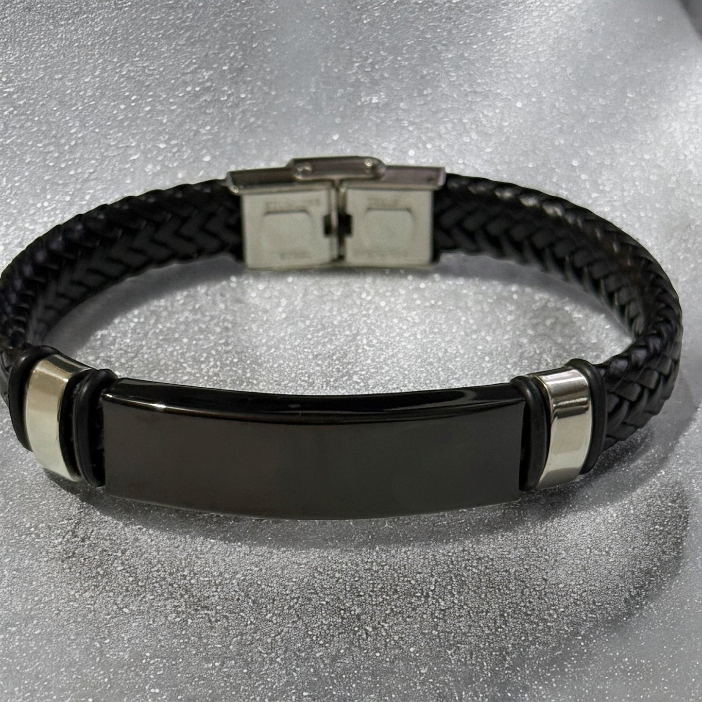 Pulsera caballero Kronos negro/negro