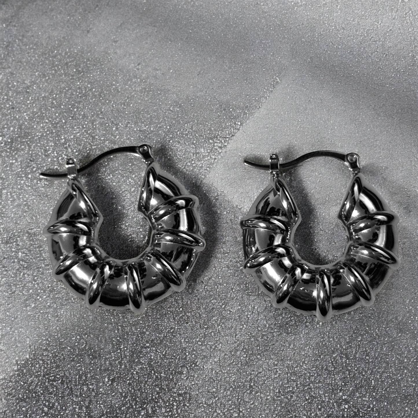 Arete arracada Aracely plateado