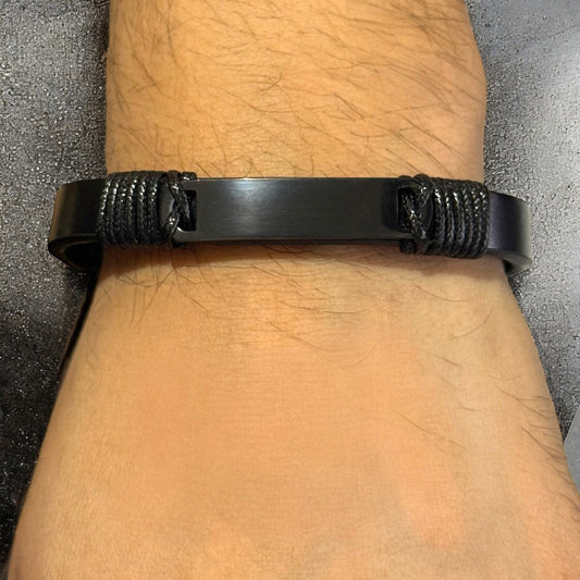 Pulsera caballero Titán negro/negro