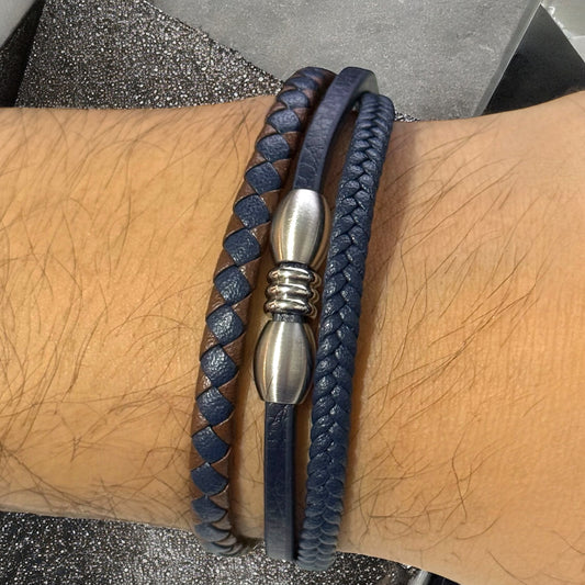 Pulsera caballero Ignis café/azul