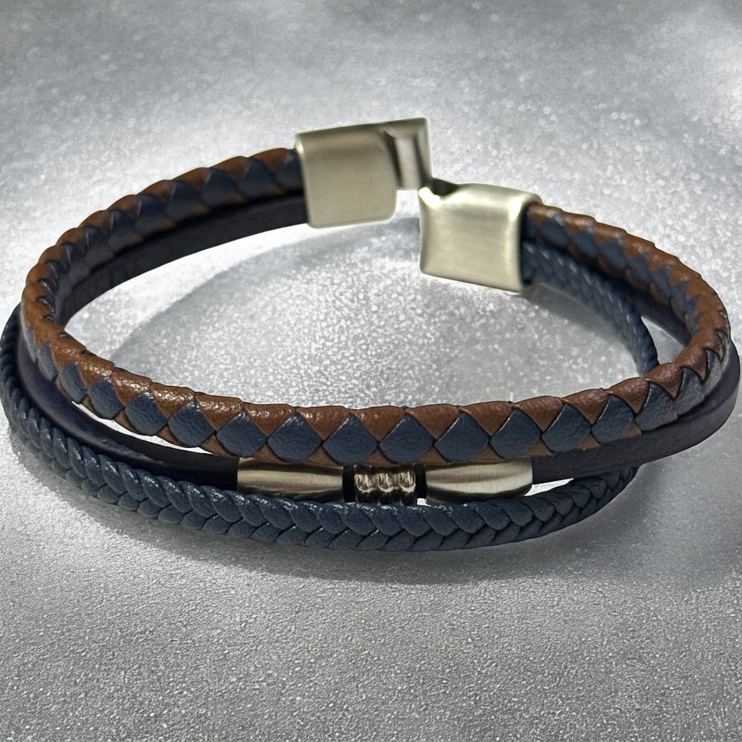 Pulsera caballero Ignis café/azul