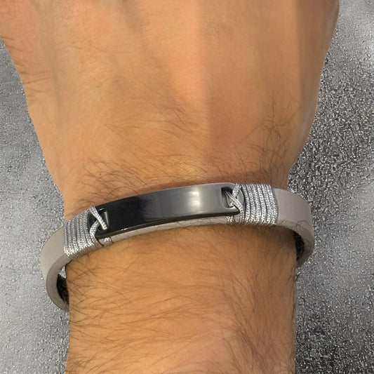 Pulsera caballero Titán gris/negro