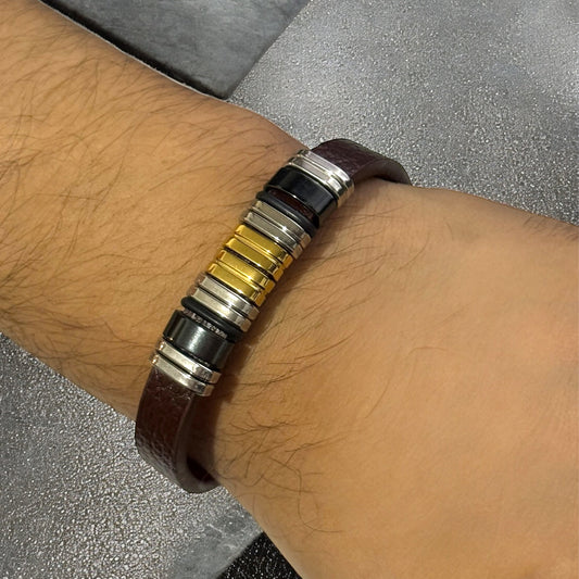 Pulsera caballero Bravo café