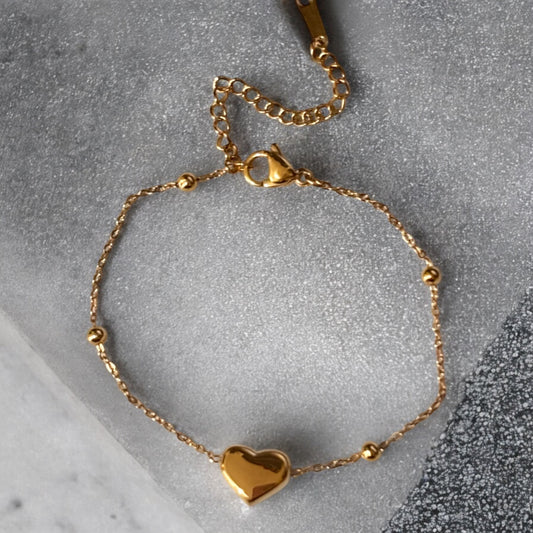 Tobillera Golden Heart