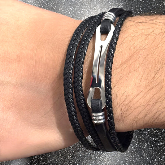 Pulsera caballero Cobra negra