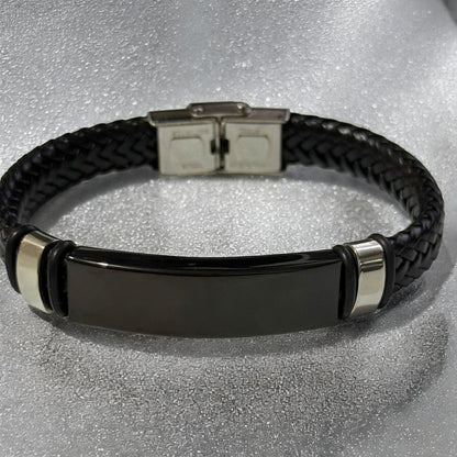 Pulsera caballero Kronos negro/negro