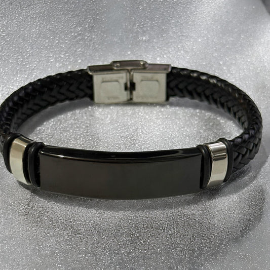 Pulsera caballero Kronos negro/negro