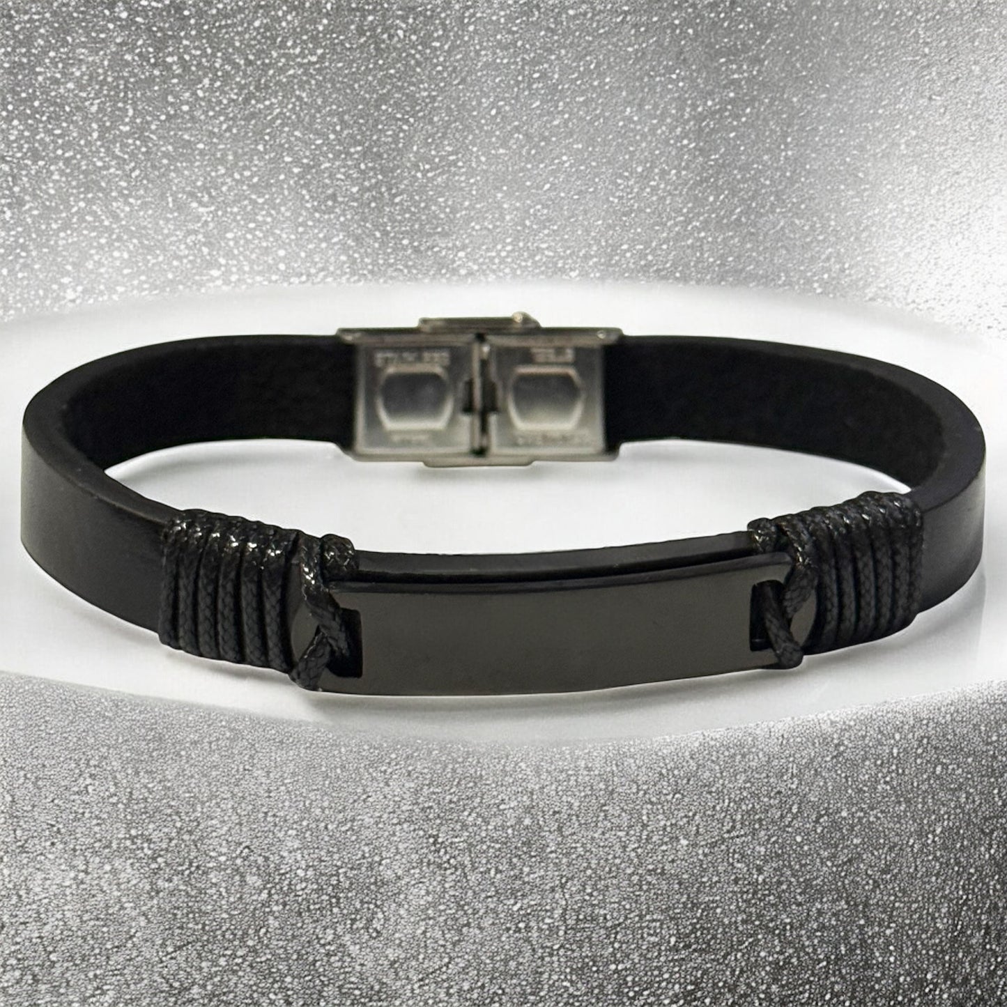 Pulsera caballero Titán negro/negro