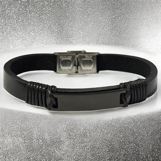 Pulsera caballero Titán negro/negro