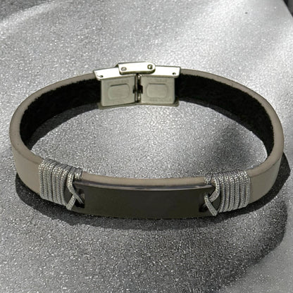 Pulsera caballero Titán gris/negro