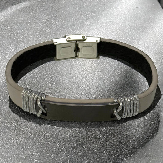 Pulsera caballero Titán gris/negro