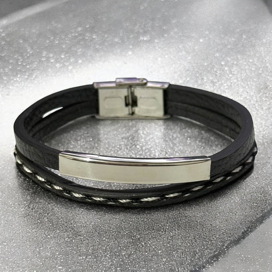 Pulsera caballero Lux F negro/blanco