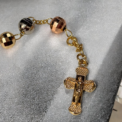 Pulsera con cuentas tricolor Virgen de los Lagos