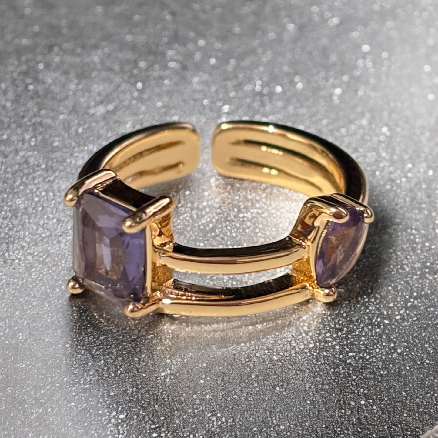 Anillo Mom & Daughter amatista