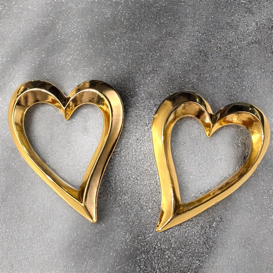 Aretes Gran Corazón dorado