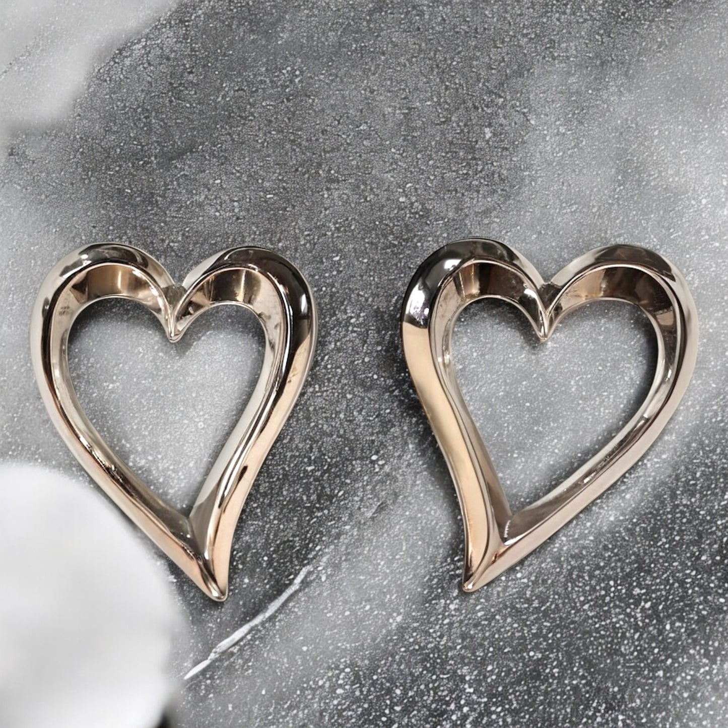 Aretes Gran Corazón plateado