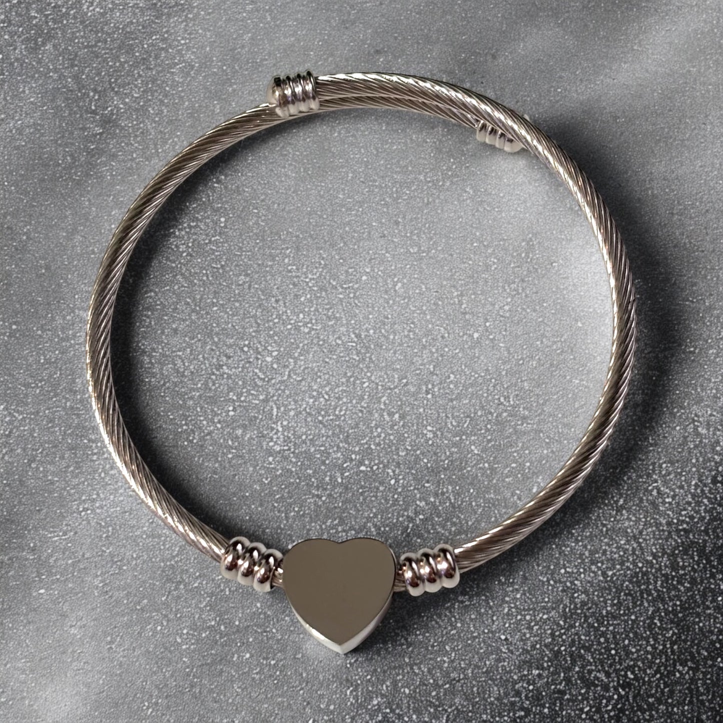 Pulsera Corazón plateado