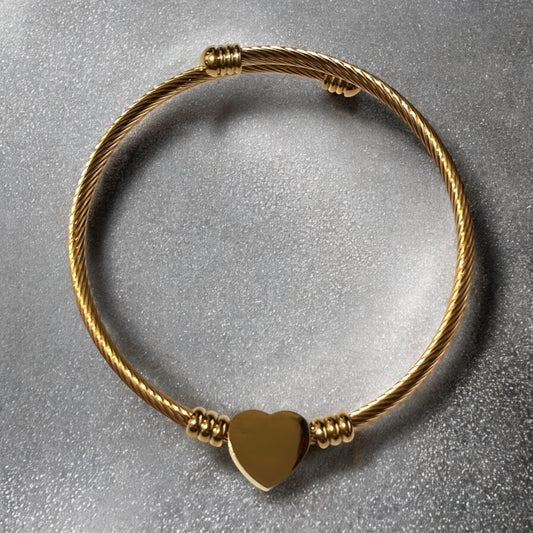 Pulsera Corazón dorado