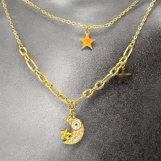 Collar Luna Rosa